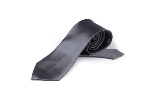 Klassische einfarbige Krawatte in Graphit.