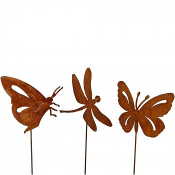3 Schmetterlinge Metalldekoration