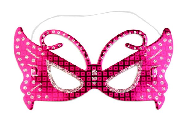 Maska karnawałowa - Różowy motyl