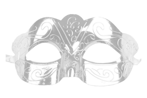 Srebrna maska karnawałowa na oczy