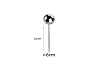 Srebrna kula Ø 8 cm na piku 60 cm - polerowana