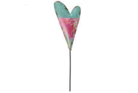 Serce metalowe turkusowe wys. 100 cm