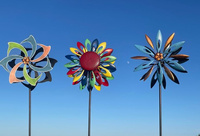 Gartendekoration Doppelte Windmühle HIMMEL