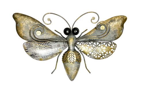 Motyl metalowy złoty