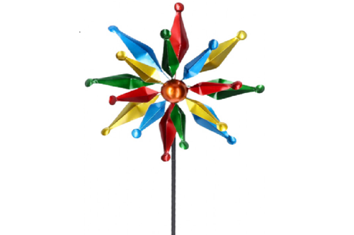 Gartendekoration Doppelte Windmühle ROSE