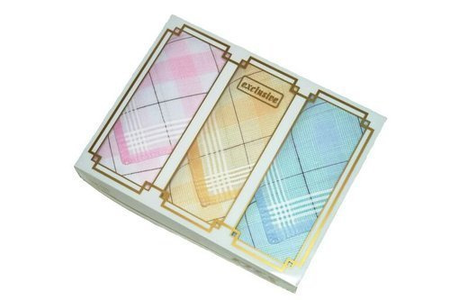 Chusteczki damskie wzór w paski 3 szt.