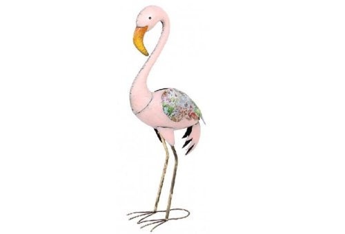 Flamingo - Gartenfigur aus Metall