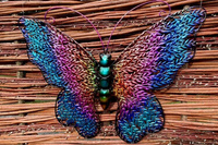 Schmetterling Metall rosa.