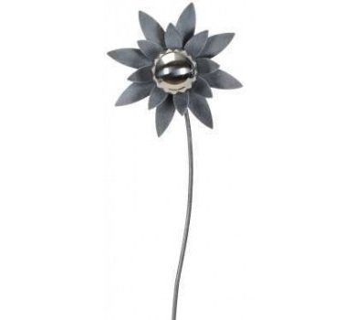 Dekoration auf dem Gipfel BLUME grau Nr.1 mit breiten Blütenblättern.