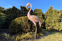 Flamingo - Gartenfigur aus Metall