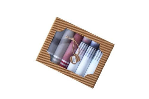 6 Herren Tücher in einer grauen Box