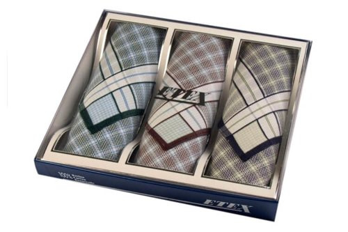 Set aus drei Herrentaschentüchern