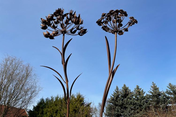 Metallblumengarten Hortensie