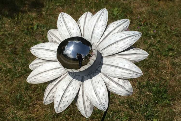 Dekoration Metall Blume GERBER weiß