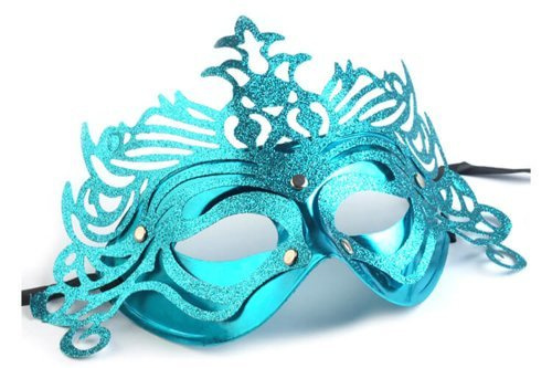 Türkisfarbene Karnevalsmaske für die Augen