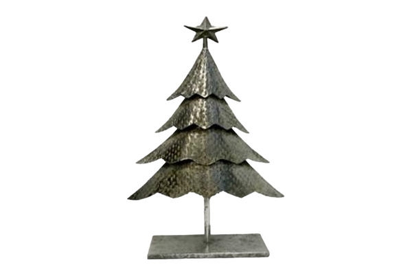 Figura metalowa Choinka srebrna 92 cm