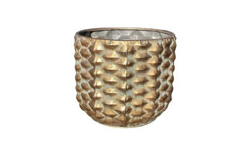 Goldene Abdeckung für Blumentopf M