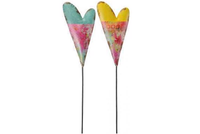 Serce metalowe turkusowe wys. 100 cm