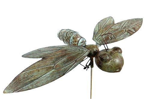 Metall Libelle - antike Dekoration auf der Spitze