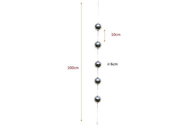 Girlande mit Kugeln 6 cm, Länge 100 cm.