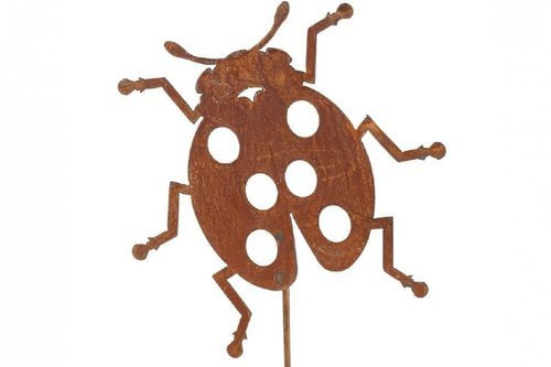 Gartenstecker aus Metall Marienkäfer