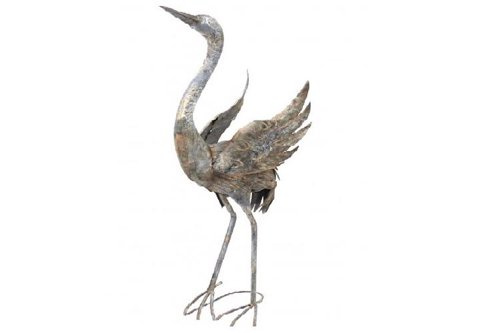 Graureiher - Gartenfigur aus Metall
