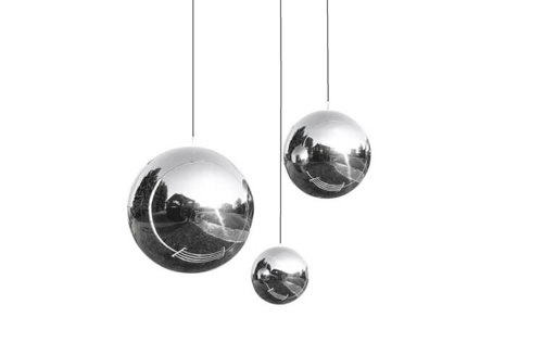 Komplet trzech srebrnych kul na lince 10 cm, 15 cm i 20 cm