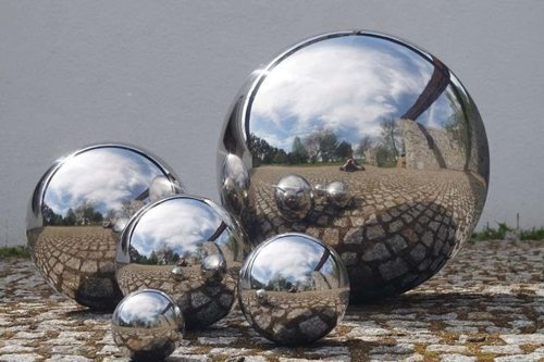 Silberne Zierkugel Ø 40 cm - poliert