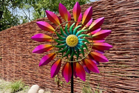 Windmühle aus Metall FUCHSIA