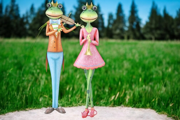 Frosch mit Geige.