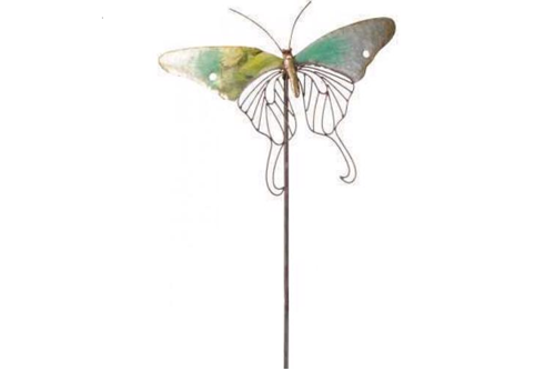 Dekoracja ogrodowa na piku Motyl zielony