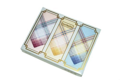 Damen Taschentücher  Bunt gestreiftes Muster 3 Stück