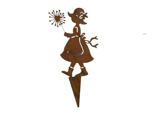 Metall-Jungfrau-Garten-Stecker mit Gebläse