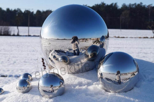 Silberne Zierkugel Ø 60 cm - poliert