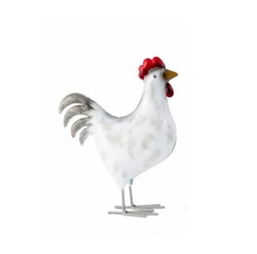 Weiße Henne - Gartenfigur aus Metall