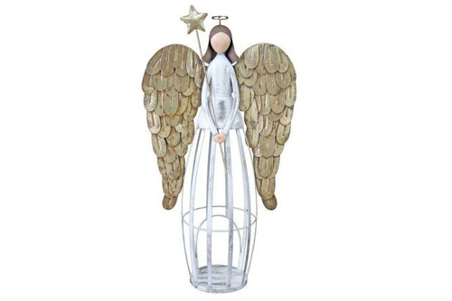 Weiß-goldener Engel mit Sternchen