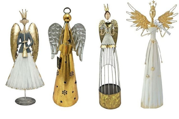Weiß-goldener Engel mit Sternchen