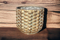 Goldene Abdeckung für Blumentopf XL