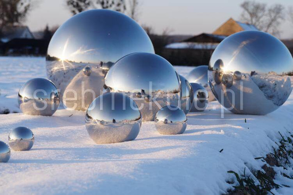 Kula duża stalowa Ø 70 cm - polerowana