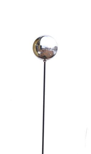 Srebrna kula Ø 10 cm na długim piku - polerowana