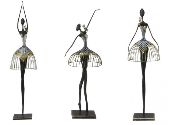 Figura metalowa Baletnica z rękoma po bokach