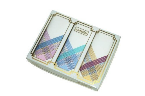 Chusteczki damskie wzór w paski 3 szt.