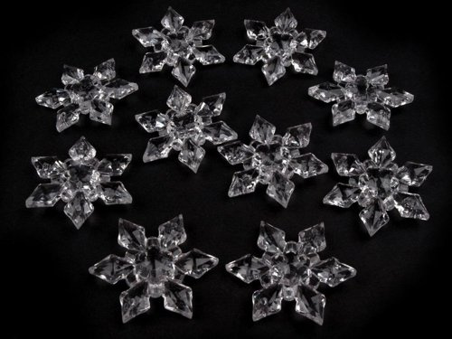 Acryl Schneeflocke 12 Stück pro Packung