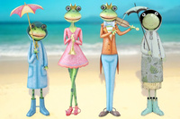 Frosch mit Geige.