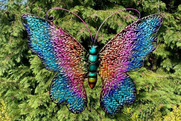 Schmetterling Metall rosa.