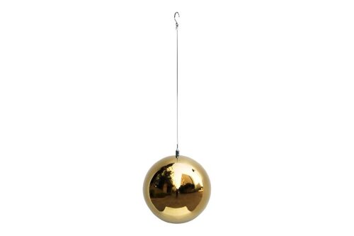 Złota kula dekoracyjna Ø 20 cm na lince