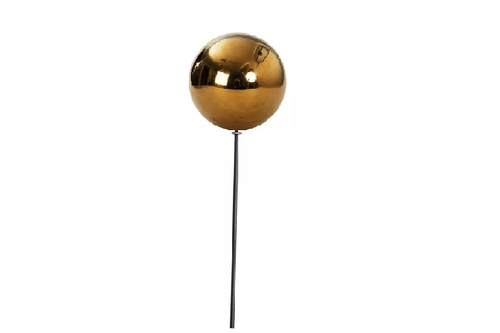 Złota kula dekoracyjna Ø 20 cm na piku