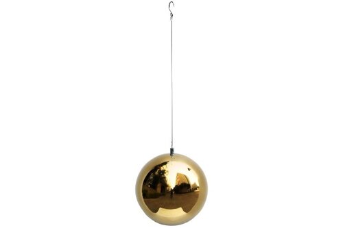 Złota kula dekoracyjna Ø 25 cm na lince