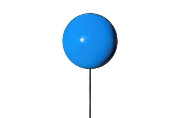 Niebieska kula dekoracyjna Ø 15 cm na piku