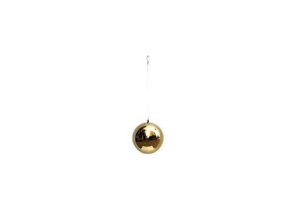 Złota kula dekoracyjna Ø 10 cm na lince